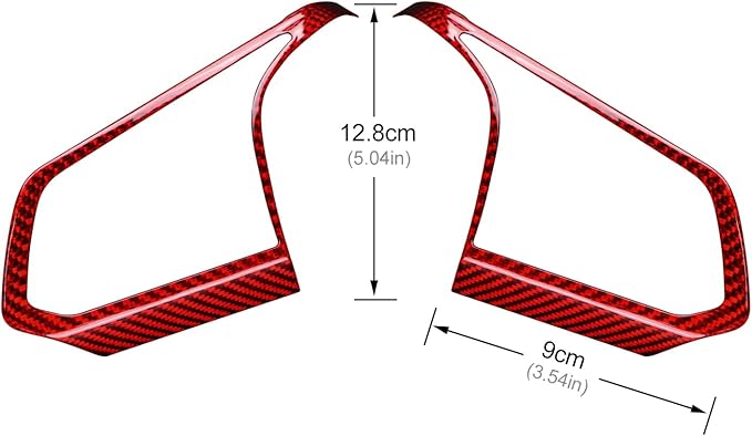 Hard Carbon Fiber, for Corvette C8 2020 2021 2022 2023 Accessories, Steering Wheel Button Frame Cover, 2Pcs Car Steering Wheel Panel Protection Frame Molding Sticker
