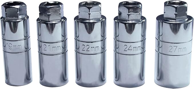 43pc Shock Absorber Strut Nut Go-Thru Socket Set Kit Ratchet Steering Hub Suspension Shock Absorber Nut Removal Tool