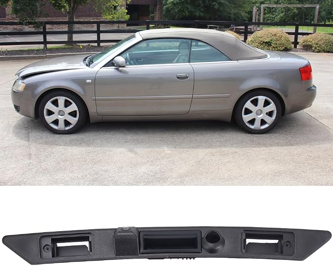 With license plate lighting plug and play with microswitch with keyhole night vision HD reversing camera replacement for A4 S4 RS4 Quattro 8E2 B6 8EC B8 8K2 A4 Avant 8E 8H7 8H7 8HE 8ED B6 B7