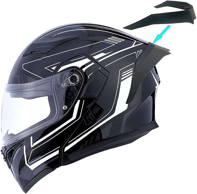 1Storm Motorcycle Modular Full Face Helmet Flip up Dual Visor Sun Shield: HB89 Arrow White