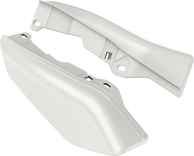 Color - Matched Mid Frame Air Deflectors Heat Shield, Perfectly Fit for Harley Touring Models 2009-2026 Stone Washed White Pearl