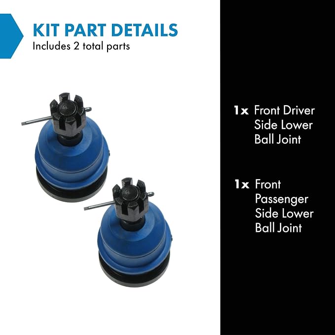 TRQ Front Lower Ball Joint Set Compatible with 78-97 Ford 80-94 Lincoln 78-94 Mercury