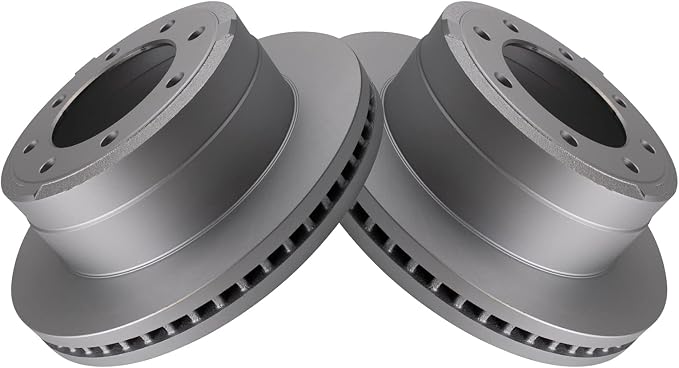 TRQ Rear Brake Rotors Set Vented Premium G-Coated Compatible with 2013-2022 Ford F-250 Super Duty F-350 Super Duty