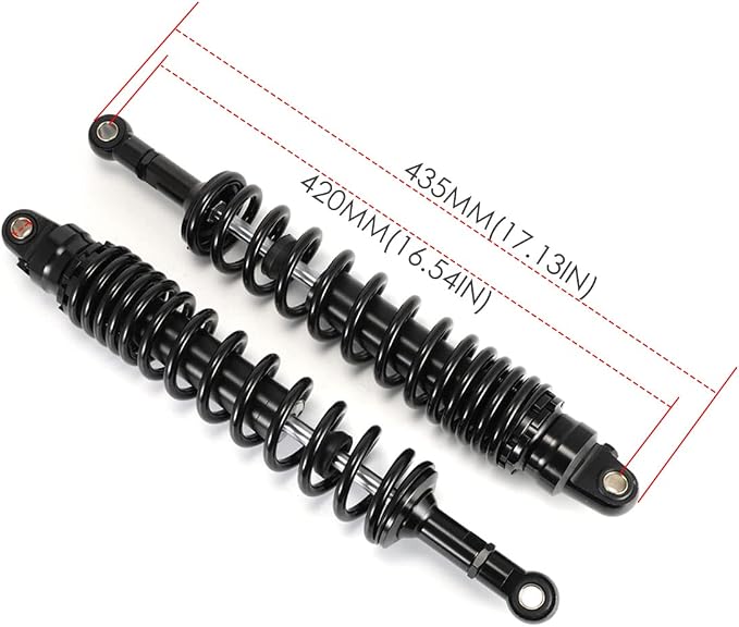 420mm 16.53 inch 8mm Spring Universal Motorbike Air Shock Absorber Rear Suspension ATV Quad Scooter Dirt Bike For YZF-R1 YZF-R6 YZF-125 XC EXC XCF