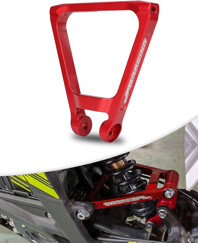 JFG RACING Sur Ron Suspension Triangle Linkage 7075 Al Progressive Link Kit for Sur Ron Light Bee X/S, Segwa.y X160/X260 Electric Dirt Bike, ROSE RED