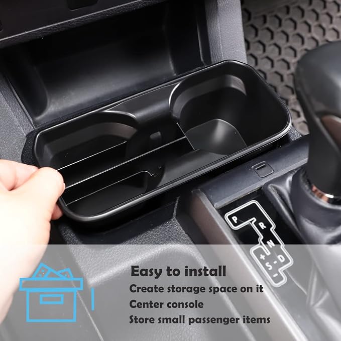 CHEAYAR Cup Holder Inserts,for Toyota Tacoma 2016-2020,Car,Shifter Storage Box Interior Accessories 1 pcs，Storage Travel Documen - with Multi-Pocket