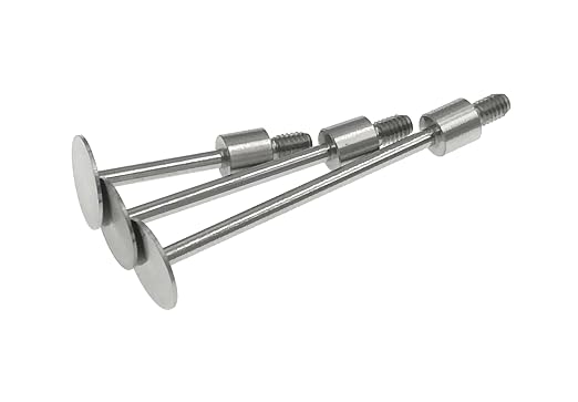 SUXING Flat Contact Points for Dial Indicator Depth 0.5mm Thickness 10 mm Diameter 4-48 UNF Thread (4-48UNF A Set)