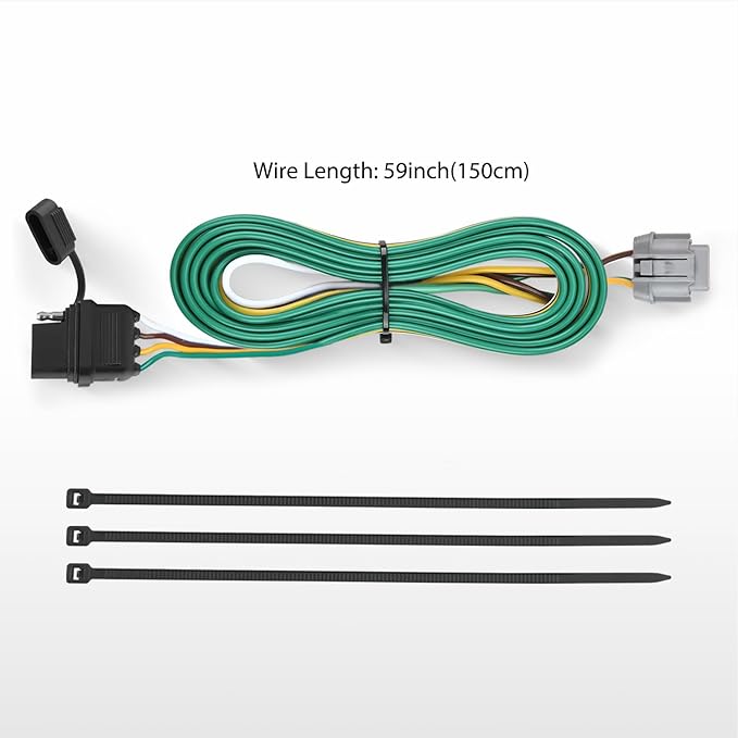 Nilight 4 Pin Trailer Wiring Harness 55441 Custom for 2005 2006 2007 2008 2009 2010 2011 2012 2013 14 15 16 17 18 19 20 21 22 23 24 Nissan Frontier Xterra Pathfinder Suzuki Equator