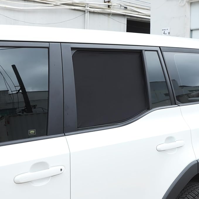 Rear Side Window Shades for Toyota Land Cruiser Prado LC250 2024-2026 Breathable Mesh Net Curtains Car Window Screen Cover UV Blocker Sun Protector Glare HeatShield Privacy Protector Window Sunshade