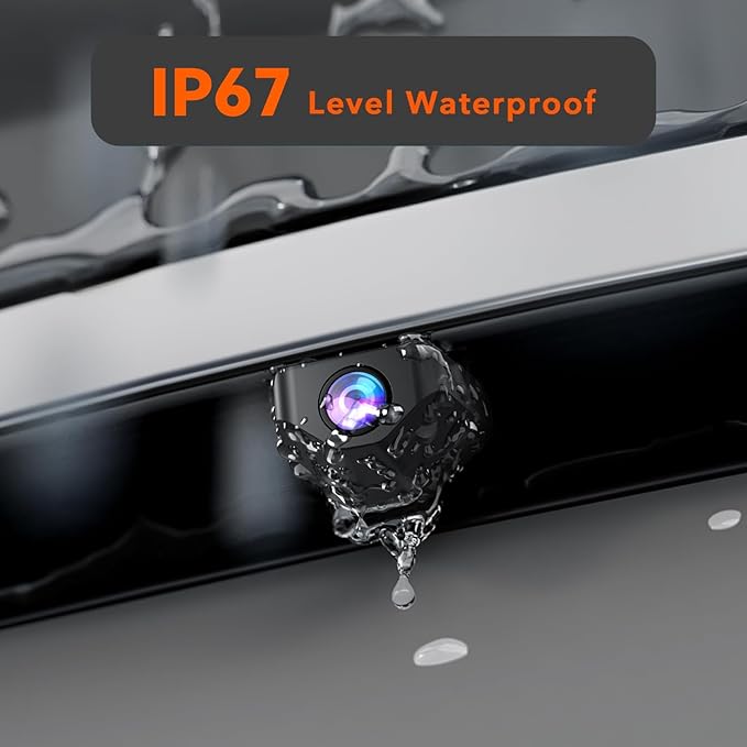 WOLFBOX Upgraded WDR Rear Camera for G840S / G840H / G930 / G850, 1080P Waterproof AHD Car Rear View Camera