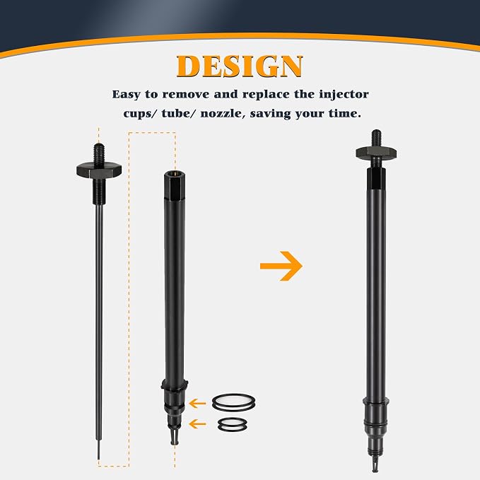 Injector Cup Nozzle Tube Remover and Installer Tool Kit Compatible with Detroit Diesel DD13 DD15 DD16 Replacement for OEM J-47388-A W470589000700 MH064002