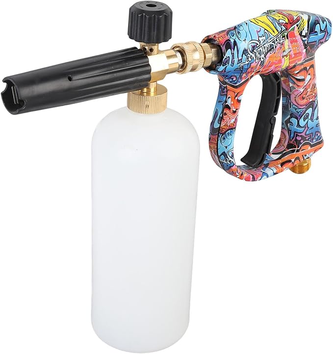 High Pressure Car Wash Foam Cannon Kit with 5-Color Nozzle Set and Foam Sprayer for Car Cleaning and Garden Use