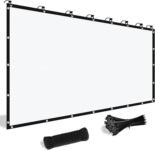 Shade&Beyond Customized Size 8' X 12' Shade Cloth with Grommets, 90% UV Protection UV Protection Mesh Tarp Sun Screens for Patio GN04, White