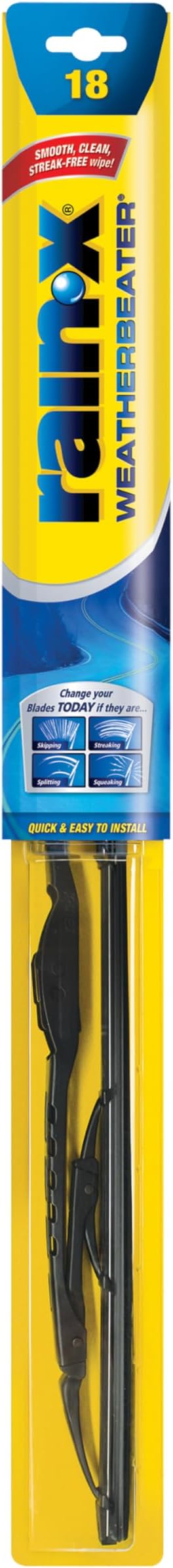 Rain-X RX30218 WeatherBeater Wiper Blades, 18" Windshield Wipers (Pack of 1), Automotive Replacement Windshield Wiper Blades That Meet Or Exceed OEM Quality And Durability Standards