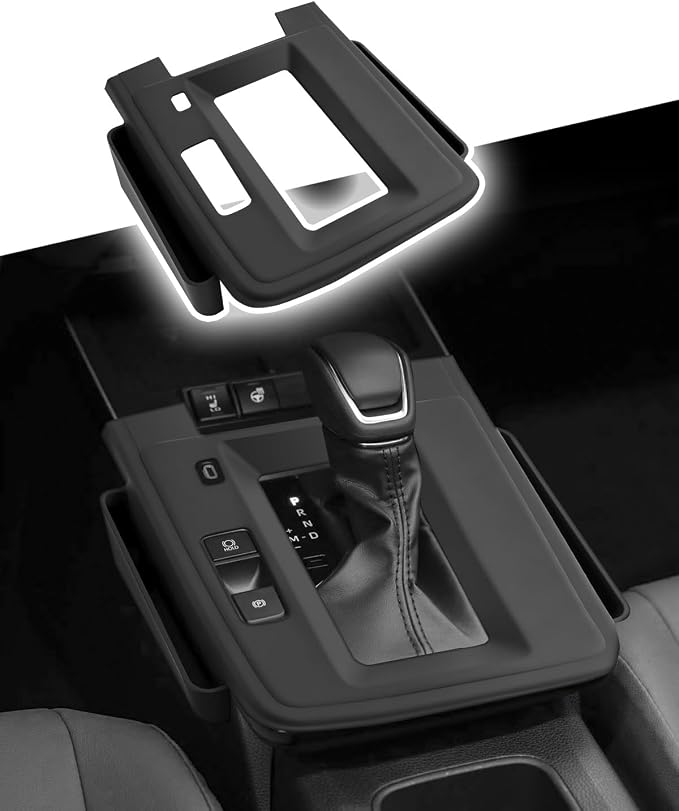 for 2026 Toyota Corolla Gear Shift Panel Cover with Side Pocket Storage – Silicone Shifter Console Protector with Organizer Pouch – Interior Accessories for 2026+ Corolla