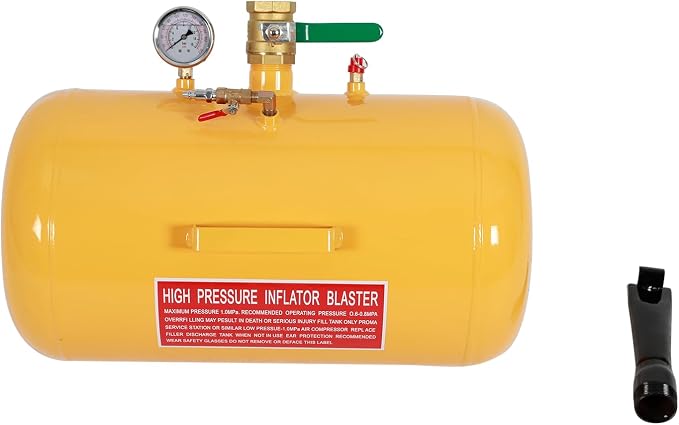 10 Gallon Air Tire Bead Seater - 145PSI Blaster Tool Seating Inflator w/Gauge Car Truck ATV Tank Heavy Duty