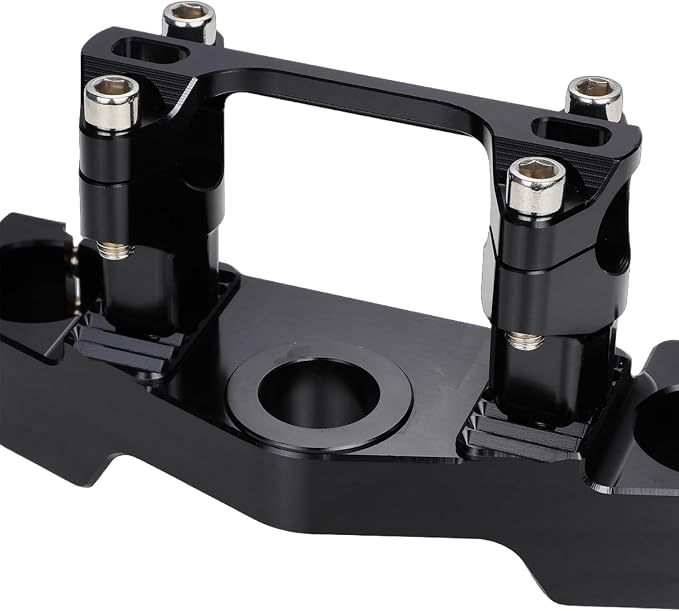 Dirt Pit Bike Top Triple Clamp 7/8" 22MM Upper Triple Tree Bar Mount with Risers Set CNC for TTR 110 TTR110 TTR110E 2008-2025 Black Motorcycle Motocross