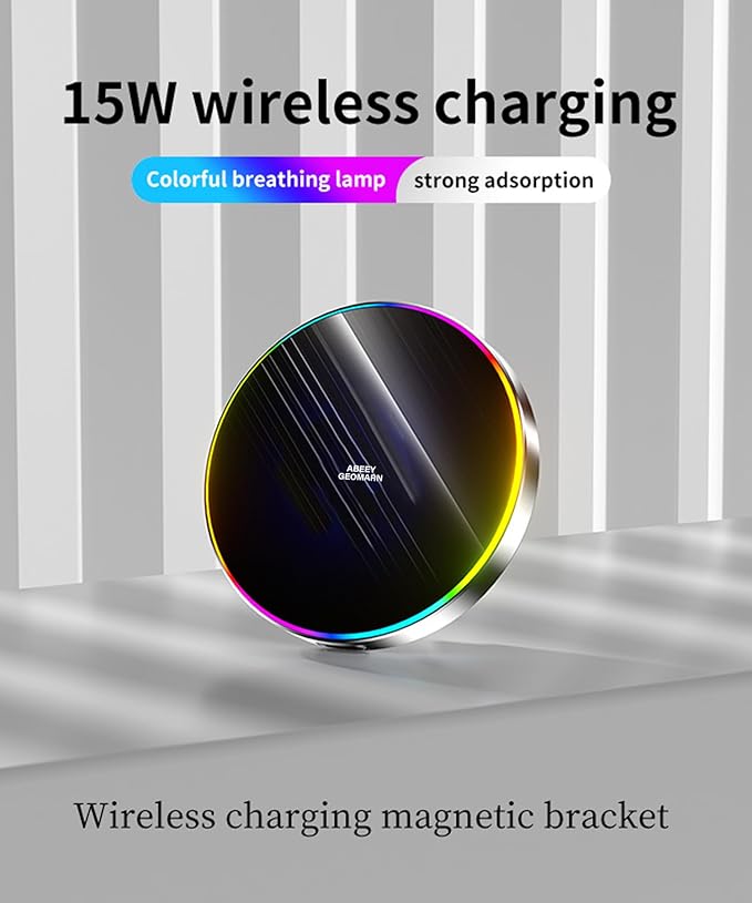 Car Phone Holder for Hyundai Venue 2020-2025 Accessories Apply to 8 Inch Touchscreen 15W Fast Wireless Charger Screen Fixed Clip HandsFree Cell Phone Mount 360° Rotation