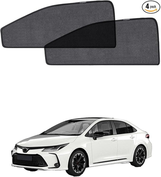 Car Window Shade for Toyota Corolla 2019-2024,2 Pack UV & Glare Protection, Breathable Privacy Screen, Insect & Bug Blocker Magnetic Mesh Side Rear Sun Shades for Baby Camping, Napping & Travel