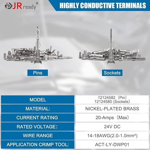 JRready ST5211 Pin Removal Tool KIT for Weather Pack Metri Pack Series Connector Harness terminals and Connector + ST6380-030 Weather Pack Terminal Kit Pins & Sockets 12124582/12124580 14-18AWG
