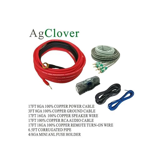 8 Gauge Amp Wiring Kit, 100% OFC Oxygen Free Copper Complete Amplifier Wire Installation Kit- Make Connections and Brings Power to Car Home and Marine Audio Systems