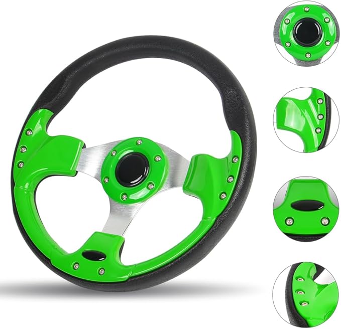 Universal Golf Cart Steering Wheel fit most EZGO TXT RXV, Club Car DS Precedent, Yamaha G8 G9 G11 G14 G16 G19 G21 G22 G29 Drive Golf Cart…
