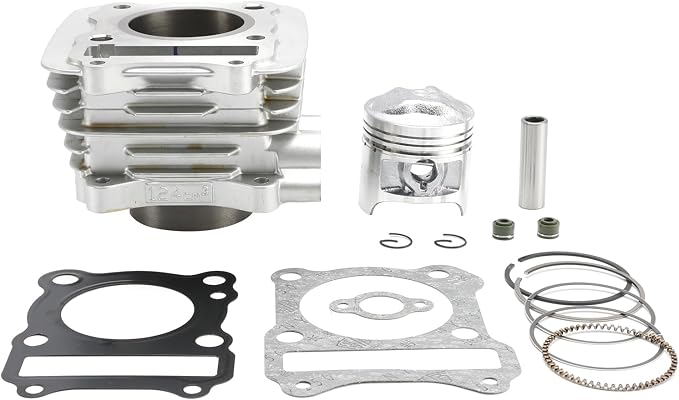 57mm 125cc Cylinder Piston Top End Kit For Suzuki DR-Z125 2003-2019 For Suzuki DR-Z125L 2003-2022 11210-44A11-0F0 12140-01410 - Top End Rebuild Kit 125cc 4 Stroke Air Cooled