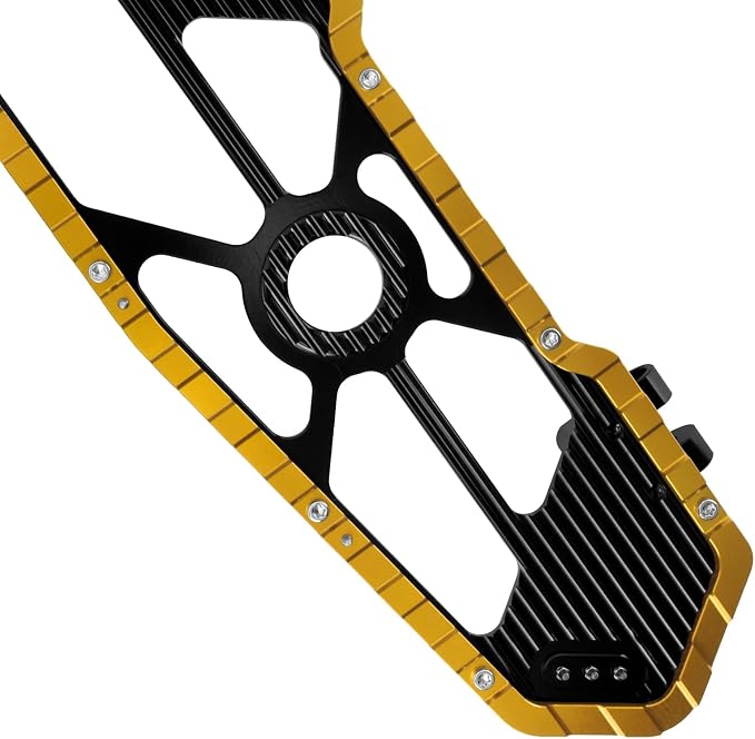 Motorcycle Floorboards Driver Footboards Wide Foot Pegs Board Pedal Compatible with Toouing Electra Road Street Glide Softail Road King Yellow Edge