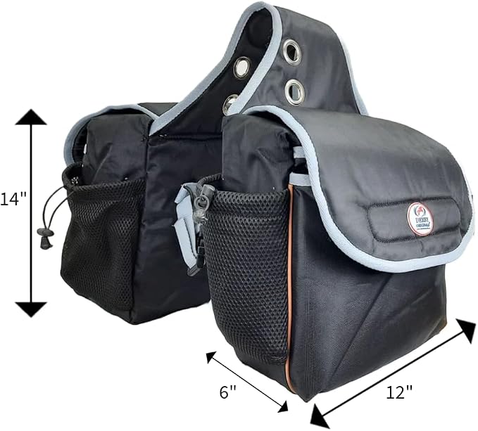 Tahoe Insulated Waterproof Nylon Heavy Duty Saddle Bag, Brown