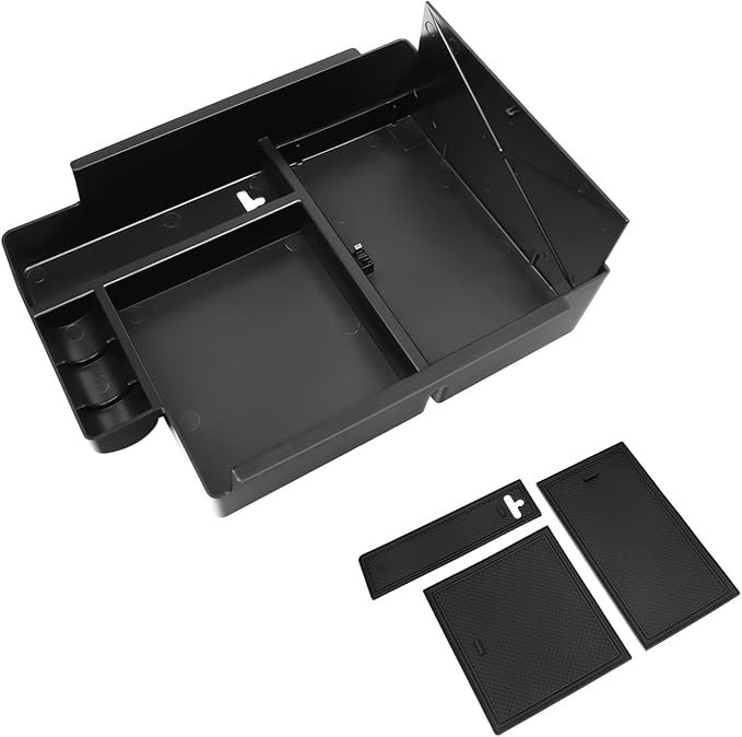 BIBLOZ Center Console Organizer(with Secret Compartment) for Toyota 4Runner 2010-2022 2023 2024 Accessories,Insert Armrest Console Tray