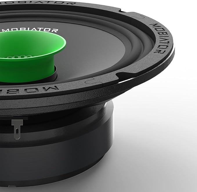 MB-M65T 6.5" 2-Way Pro Audio Midrange Coaxial Speakers, 360W Max, 4-Ohm, 1.5" Voice Coil, with Built-in Bullet Tweeters, Easy to Install in Cars/Trucks/Doors (Pair)