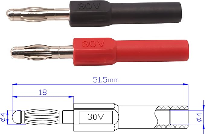 Test Lead Set,4mm Banana Plug (TH-10-KIT)