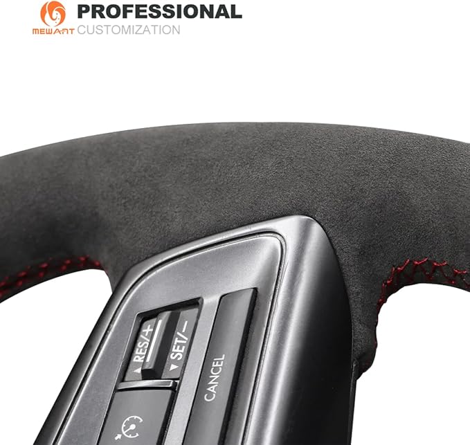 MEWANT Hand Sewing Breathable Car Steering Wheel Cover for Subaru WRX 2015-2021 / WRX STI 2015-2021 Steering Wheels Accessories for Subaru WRX (STI)