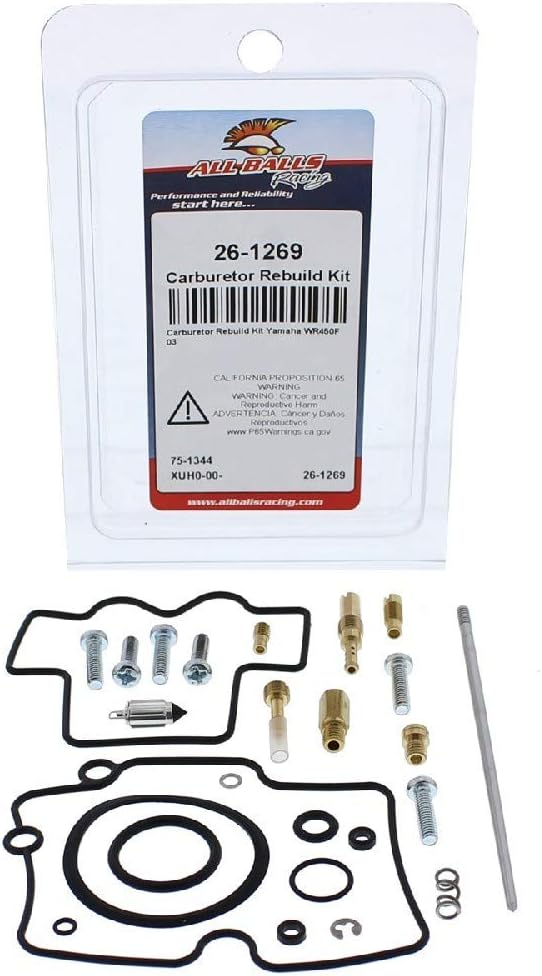 All Balls 26-1269 Carburetor Repair Kit (26-1269 Yamaha WR450F 2003)