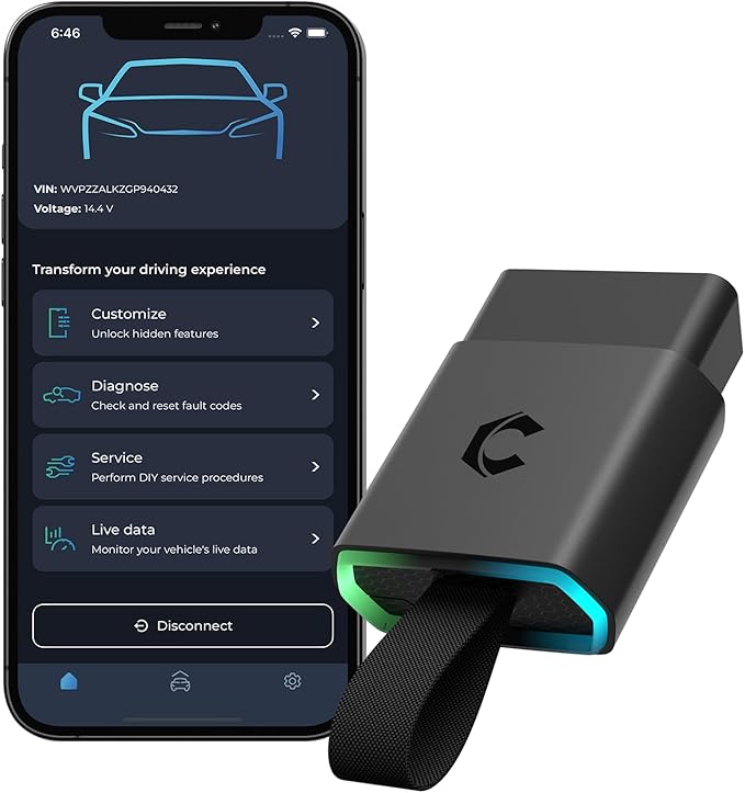 Carista EVO - Bluetooth OBD2 Scanner - Car Diagnostic Tool & Code Reader with Access to Diagnostics, Customizations, Service Tools & Live Data (Subscription Required)