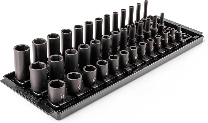 TEKTON 1/4 Inch Drive Impact Socket Set, 39-Piece | SID90113