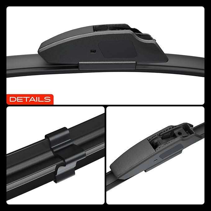 A-Premium 26"/18"/16" Windshield Wiper Blades Compatible with Nissan Ariya 2023-2024 - Front Rear Wipers Blade Set for Hook/RL3 Arm Connector, with Wear Indicator & Towel (Pack of 3)