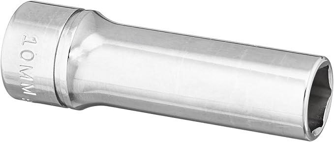 Williams JHWBMD-610 SUPERTORQUE 3/8-Inch Drive Deep Metric 6 Point Socket 10mm Size, High-Polished Chrome Finish, Designed for Maximum Engagement on 6-Point Fasteners