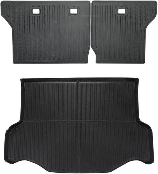 Trunk Liner Cargo Liners for Toyota RAV4 2013-2018 Rear Trunk Floor Mats with Backrest Mat 3D Boot Tray All-Weather TPE Black