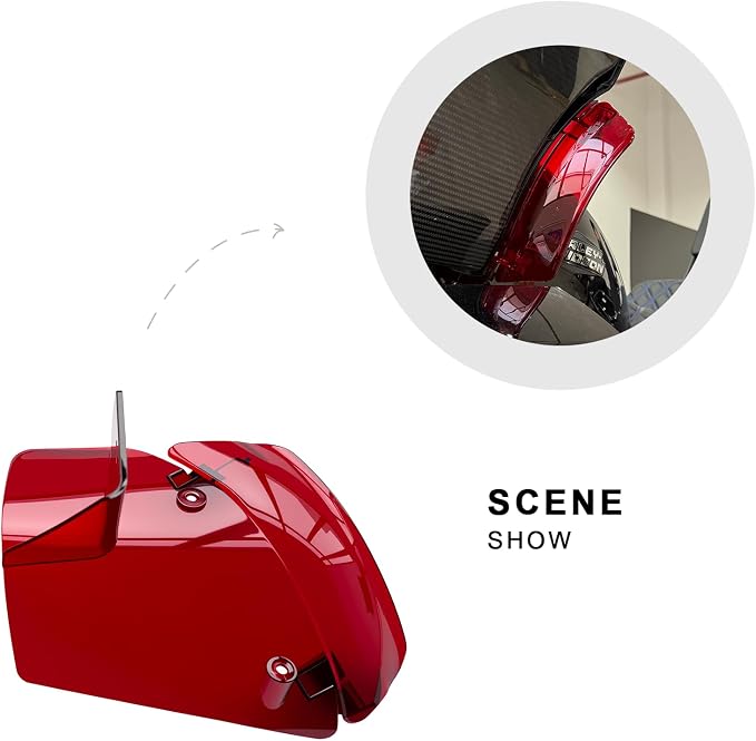 Side Wings Wind Air Deflector Fairing Fit for Harley 2024-2026 CVO Road Glide ST FLTRXSTSE 2024-2026 Road Glide FLTRX 2023-2025 CVO Road Glide FLTRXSE (Red)