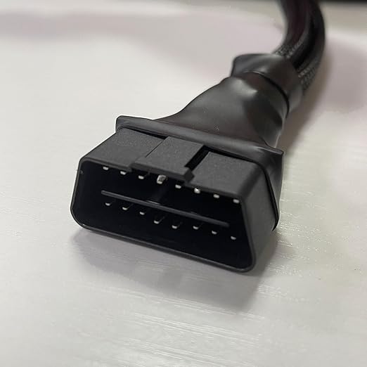 JUTA OBD2 Splitter Extension Cable Adapter 1 Male and 2 Females Extension 16PIN OBD-II J1962 Y Diagnostic Connector with Mounting Bracket - [1ft/33cm, 1-Pack]