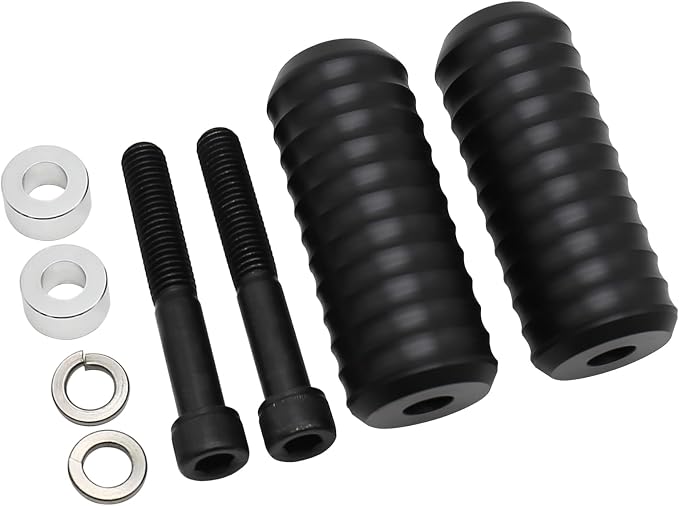 4" Upper Shock Mount Frame Sliders Falling Crash Protector Guards Falling Side Protector No Cut Kits Fit for Sportster XL883 XL1200 2004-2022(Gripple Style)