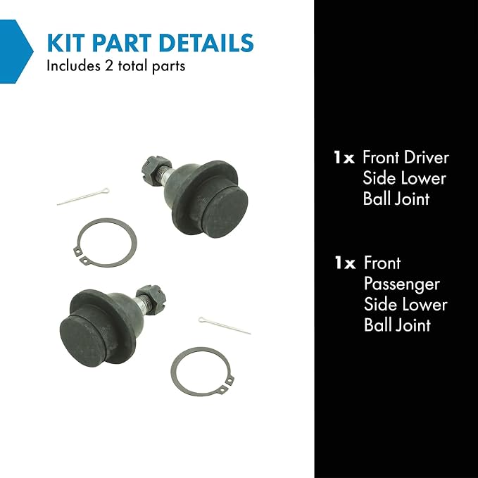 TRQ Front Lower Ball Joint Set Compatible with 95-11 Ford 98-05 Lincoln 98-09 Mazda 97-10 Mercury