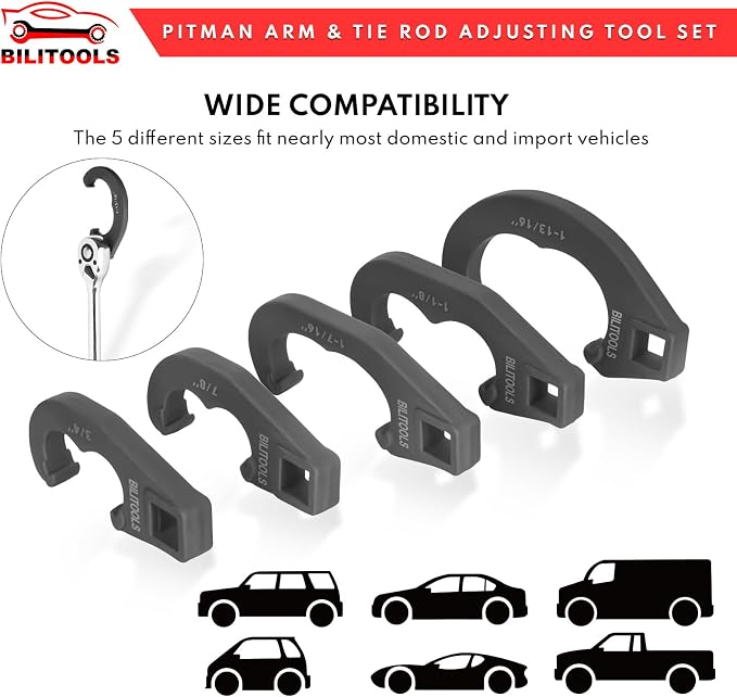 Heavy Duty CV Boot Clamp Pliers & 5 Piece Tie Rod Adjuster Tool Set