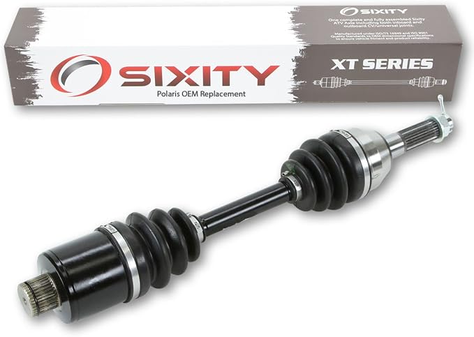 Sixity XT CV Axle for Polaris 1380240 | Complete axle assembly with a 5140 chrome steel shaft, inboard and outboard CV joints, fully assembled
