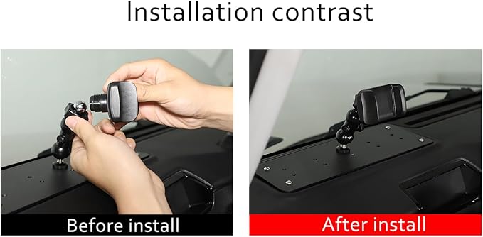 Car Central Control Multi-Function Phone Bracket Compatible with Ineos Grenadier 2020-2026 Dash Panel Cell Phone Holder Insert Accessories (Type A, Style B)