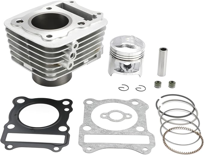 57mm 125cc Cylinder Piston Top End Kit For Suzuki DR-Z125 2003-2019 For Suzuki DR-Z125L 2003-2022 11210-44A11-0F0 12140-01410 - Top End Rebuild Kit 125cc 4 Stroke Air Cooled