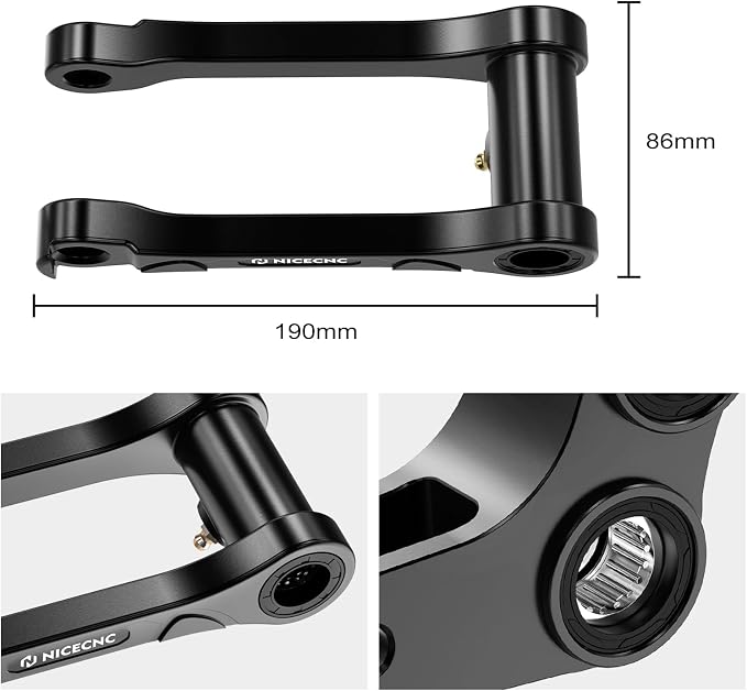 NICECNC Motorcycle Lowering Link Aluminum Compatible with Yamaha YZ125 2006-2024 YZ125X 2020-2023 YZ250 2006-2024 YZ250X 2016-2023 WR250F 2006 WR450F 2006,See Fitment