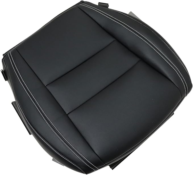 SecosAutoparts Front Driver & Passenger Side Bottom Non-Perforated Leather Replacement Seat Covers Black Compatible with Jeep Grand Cherokee 2011-2016 Compatible with Dodge Durango 2011-2018