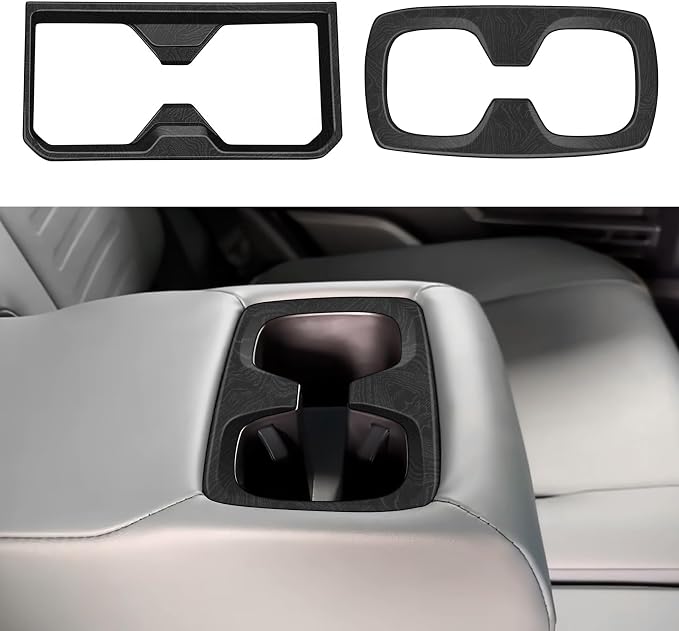 Front Rear Holder Decors for Toyota 4Runner 2025 2026 Interior Accessories Dashboard Cover Center Consoles ABS Trim Black Wood